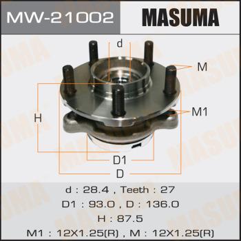 MASUMA MW-21002 - Ступица колеса, поворотный кулак abcparts.ee