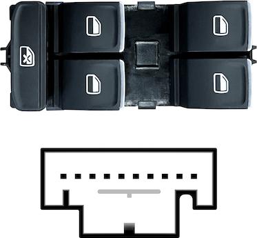 MAX SVW117 - Выключатель, стеклоподъемник abcparts.ee