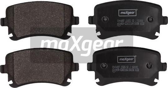 Maxgear 19-0497 - Тормозные колодки, дисковые, комплект abcparts.ee