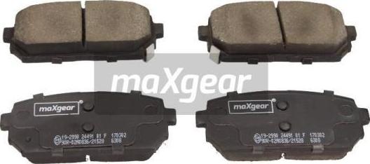 Maxgear 19-2990 - Тормозные колодки, дисковые, комплект abcparts.ee