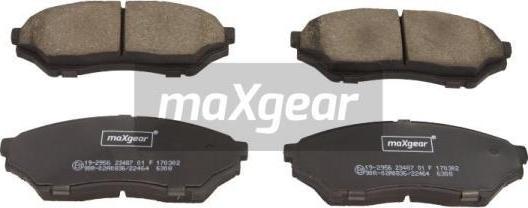 Maxgear 19-2956 - Тормозные колодки, дисковые, комплект abcparts.ee