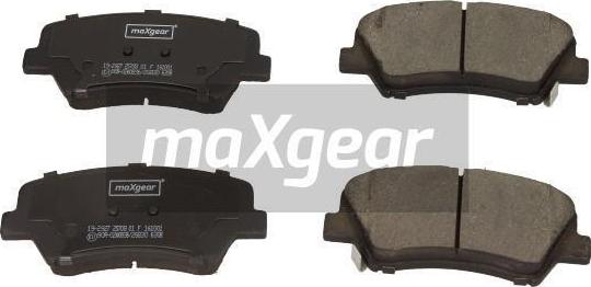 Maxgear 19-2927 - Тормозные колодки, дисковые, комплект abcparts.ee