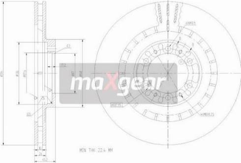Maxgear 19-2446 - Тормозной диск abcparts.ee