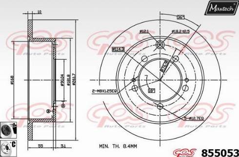 Maxtech 855053.6060 - Тормозной диск abcparts.ee