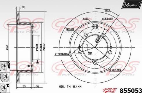 Maxtech 855053.6880 - Тормозной диск abcparts.ee