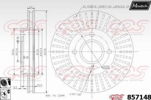 Maxtech 857148.6060 - Тормозной диск abcparts.ee