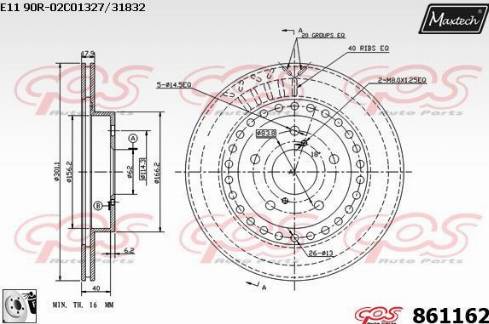 Maxtech 861162.0080 - Тормозной диск abcparts.ee