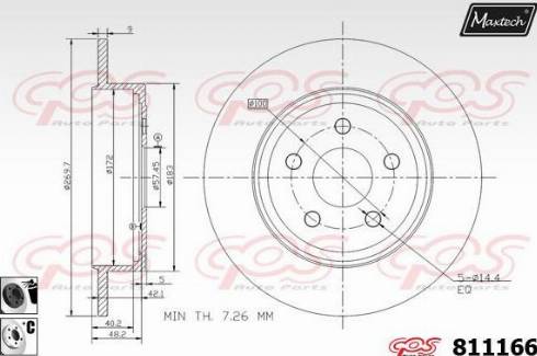 Maxtech 811166.6060 - Тормозной диск abcparts.ee