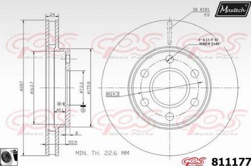 Maxtech 811177.0060 - Тормозной диск abcparts.ee