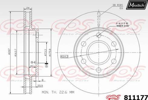 Maxtech 811177.0000 - Тормозной диск abcparts.ee