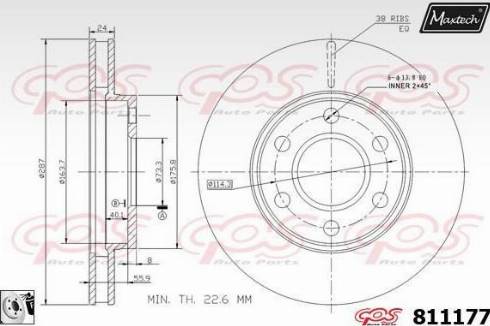 Maxtech 811177.0080 - Тормозной диск abcparts.ee