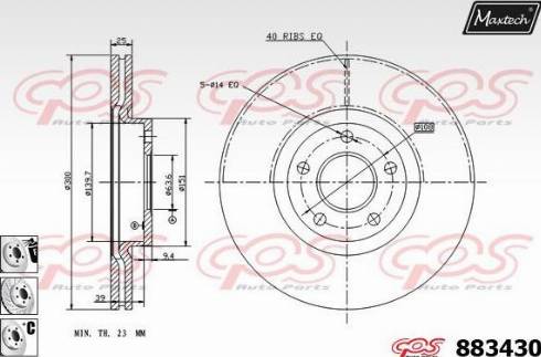 Maxtech 883430.6880 - Тормозной диск abcparts.ee