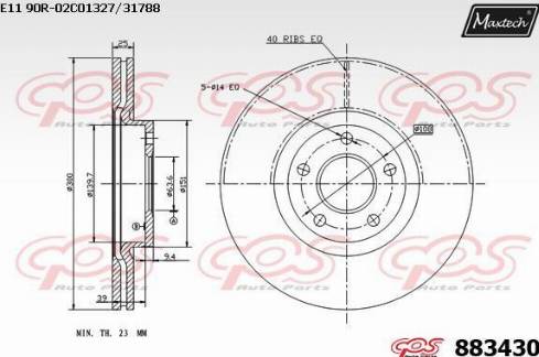 Maxtech 883430.0000 - Тормозной диск abcparts.ee