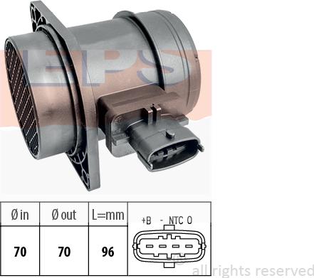 MDR EPS-1991 537 - Датчик потока, массы воздуха abcparts.ee