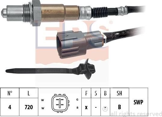MDR EPS-1998 539 - Лямбда-зонд, датчик кислорода abcparts.ee