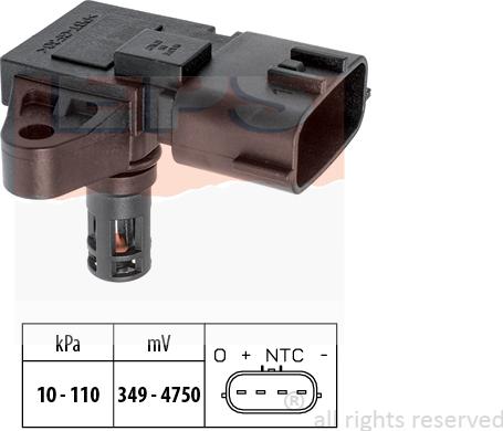 MDR EPS-1993 126 - Датчик, давление наддува abcparts.ee