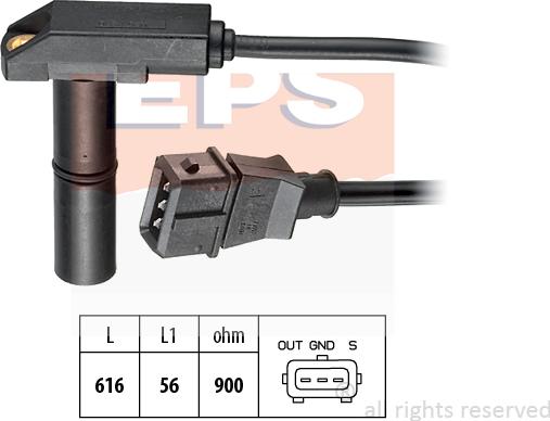 MDR EPS-1953 054 - Датчик положения Коленвала, RPM abcparts.ee