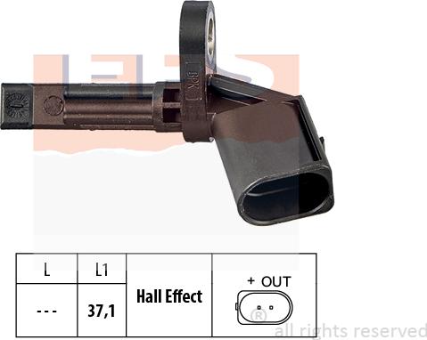 MDR EPS-1960 015 - ABS датчик, частота вращения колеса abcparts.ee