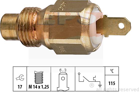 MDR EPS-1840 047 - Датчик температуры ОЖ, охлаждающей жидкости abcparts.ee