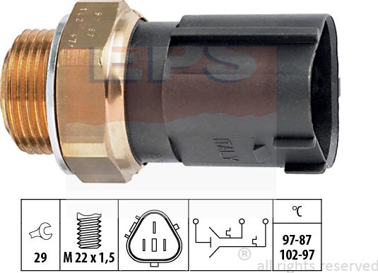 MDR EPS-1850 690 - Термовыключатель, вентилятор радиатора / кондиционера abcparts.ee