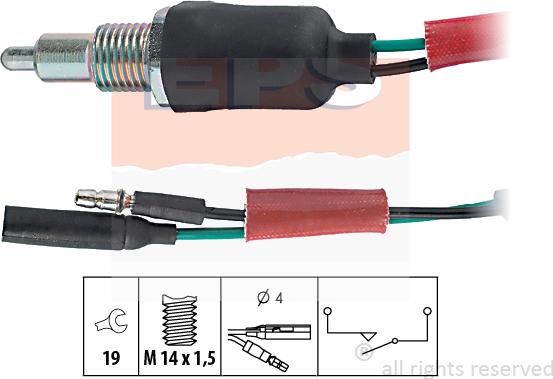 MDR EPS-1860 135 - Датчик включения фары заднего хода abcparts.ee