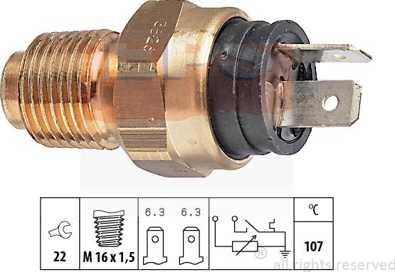 MDR EPS-1830 526 - Датчик температуры ОЖ, охлаждающей жидкости abcparts.ee