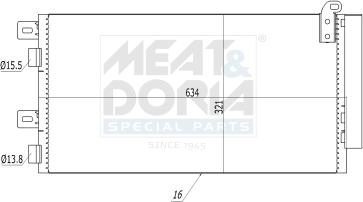 Meat & Doria 991059 - Конденсатор кондиционера abcparts.ee