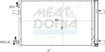 Meat & Doria 991061 - Конденсатор кондиционера abcparts.ee