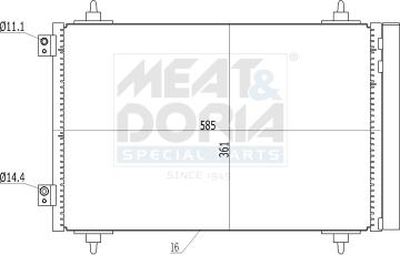 Meat & Doria 991012 - Конденсатор кондиционера abcparts.ee