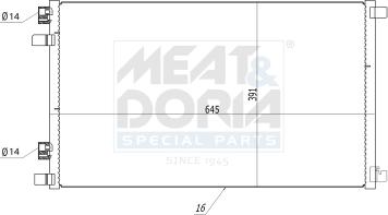 Meat & Doria 991030 - Конденсатор кондиционера abcparts.ee