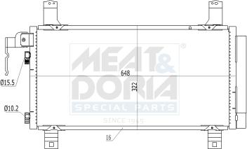 Meat & Doria 991159 - Конденсатор кондиционера abcparts.ee