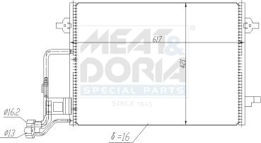 Meat & Doria 991158 - Конденсатор кондиционера abcparts.ee