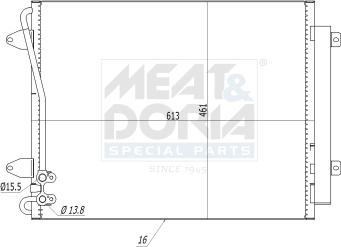 Meat & Doria 991115 - Конденсатор кондиционера abcparts.ee