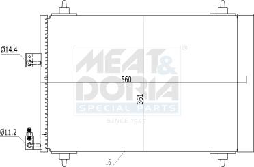 Meat & Doria 991139 - Конденсатор кондиционера abcparts.ee