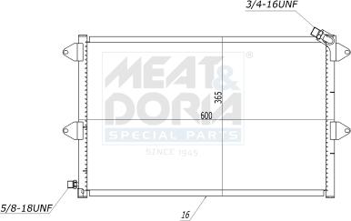 Meat & Doria 991133 - Конденсатор кондиционера abcparts.ee
