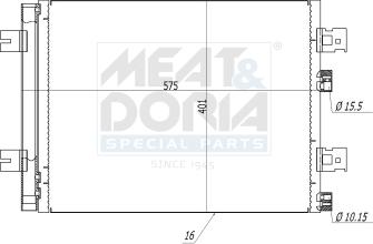 Meat & Doria 991137 - Конденсатор кондиционера abcparts.ee