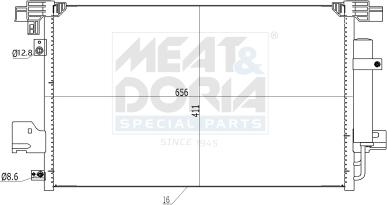 Meat & Doria 991121 - Конденсатор кондиционера abcparts.ee