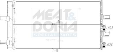 Meat & Doria 991299 - Конденсатор кондиционера abcparts.ee