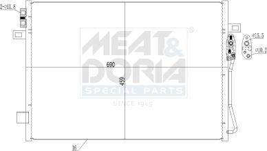 Meat & Doria 991269 - Конденсатор кондиционера abcparts.ee