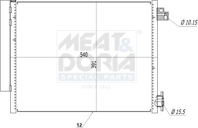 Meat & Doria 991264 - Конденсатор кондиционера abcparts.ee