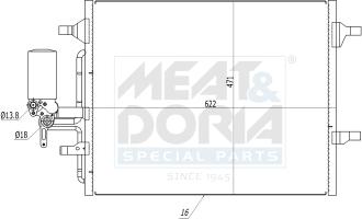 Meat & Doria 991211 - Конденсатор кондиционера abcparts.ee