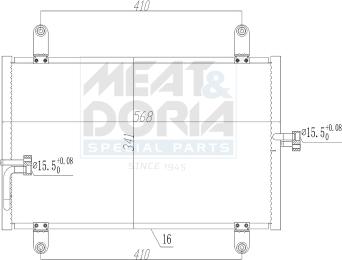 Meat & Doria 991237 - Конденсатор кондиционера abcparts.ee