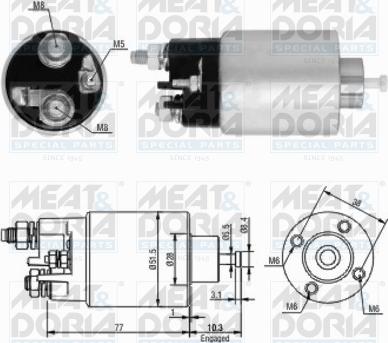 Meat & Doria 46058 - Тяговое реле, соленоид, стартер abcparts.ee