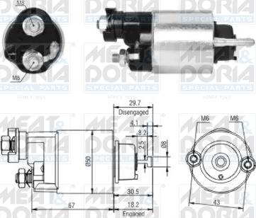 Meat & Doria 46149 - Тяговое реле, соленоид, стартер abcparts.ee
