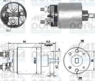 Meat & Doria 46274 - Тяговое реле, соленоид, стартер abcparts.ee