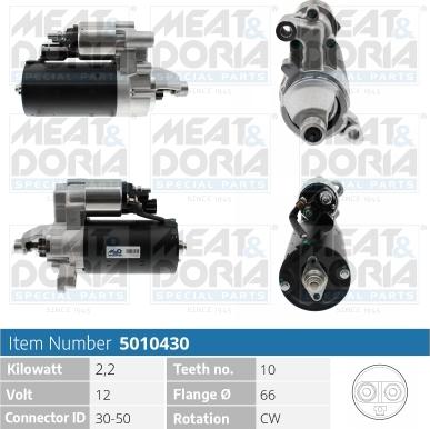 Meat & Doria 5010430 - Стартер abcparts.ee