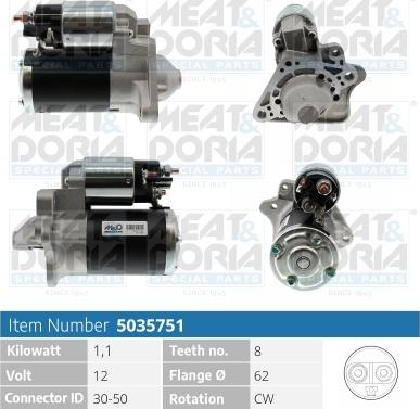 Meat & Doria 5035751 - Стартер abcparts.ee