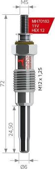 MEHA AUTOMOTIVE MH70183 - Свеча накаливания abcparts.ee