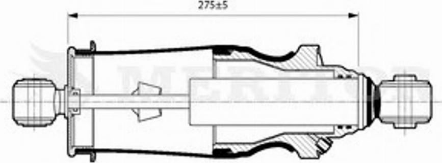 Meritor MLF5113 - Гаситель, крепление кабины abcparts.ee