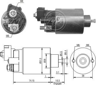 Messmer ZM994 - Тяговое реле, соленоид, стартер abcparts.ee